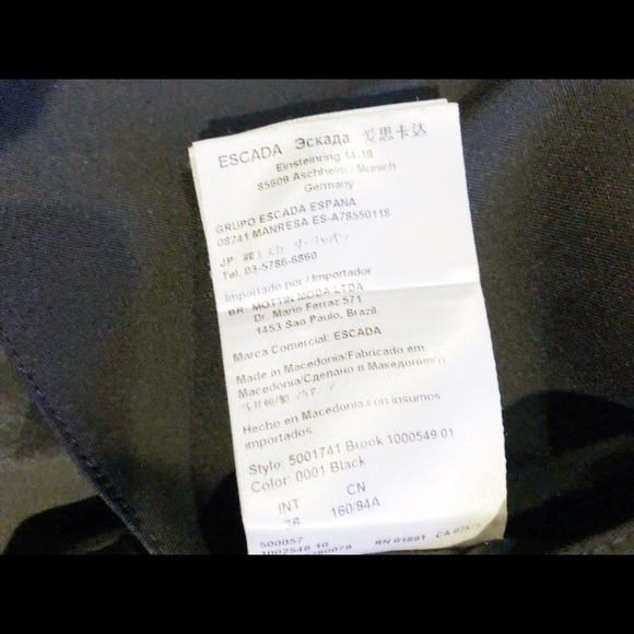 Escada Formal Black Button Down Blazer sz36 - Picture 5 of 7